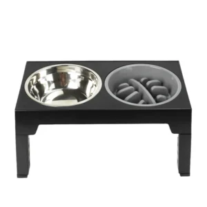 Custom Personalized 2 Stainless Steel Dog Bowl Foldable Elevated Cat Pet Feeder Double Adjustable Raised Pet Bowls for Dogs