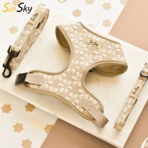 Custom Personalized Pet Dog Harness Eco Friendly Dog Harness and Leash Set Comfortable Breathable