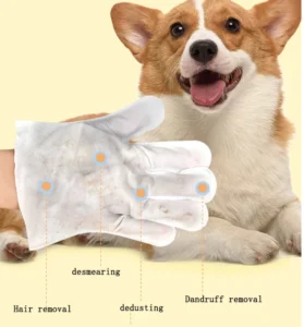 Custom Pet Cleaning Wipes Pets Care Gloves Wet Wipes Daily Cleaning for Cats and Dogs