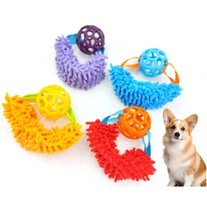Custom Pet Dog Chew Toys Products Durable Eco Friendly Interactive TPR Hollow Ball Pet Dog Tug Toys for Dogs