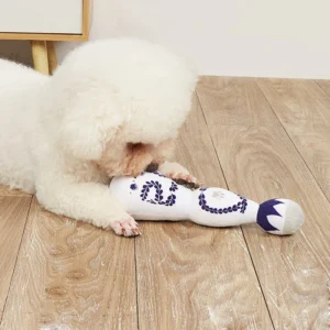 Custom Pet Dog Toys Products New Stuffed Enamel Bottle Durable Luxury Interactive Plush Squeaky Pet Dog Chew Toys