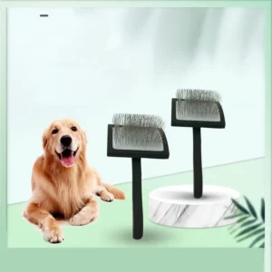 Custom Pet Grooming Tools Soft Bristle Pet Brush Dog De Shedding Brush Long Needle Dog Slicker Brush