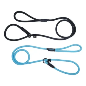 Custom Pet P Chock Durable Heavy Duty Water Nylon Rope Dog Lead slip Leash with Toggle Stopper and Anti slip Handle