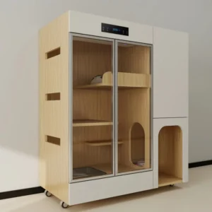 Custom Pet Small Animal Indoor House Cat Villa Cat House Cabinet