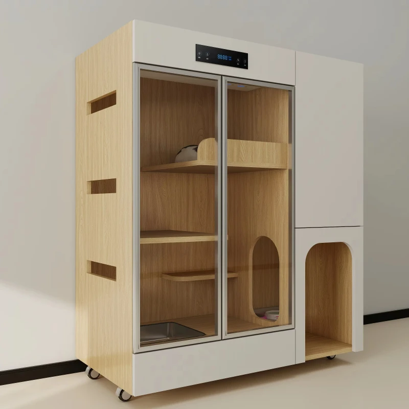 Custom Pet Small Animal Indoor House Cat Villa Cat House Cabinet