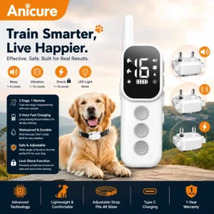Custom Pet Training Collar with Adjustable Shock Vibration Modes Factory Pricing