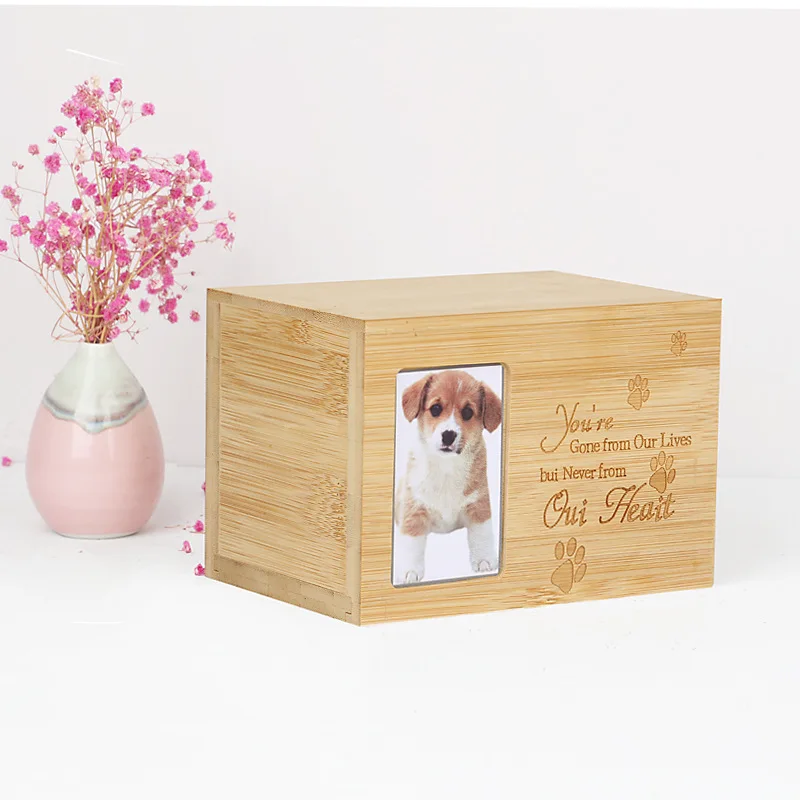 Custom Pet Urns Animal Funeral Supplies Wooden Pet Urns Caskets for Dogs