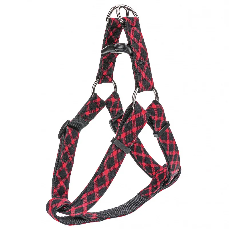 Custom Plaid Breathable Dog Harness Anti Breaking Quick Release Pet Walking Harness for Small Medium Large Dogs