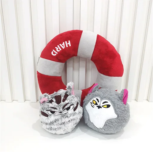 Custom Plush Interactive Flying Disk Dog Training Ring Circle Style Pet Chew Toy Cute Squeak Round Soft Plush Pet Toy