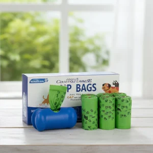 Custom Portable Degradable Dog Waste Biodegradable Compostable Pet Waste Bin Disposal Bag