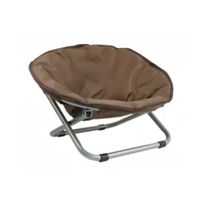 Custom Portable Folding Chair for Pet Fashionable Solid Round Moon Bed Outdoor Home Use Durable Metal Material for Dogs Cats