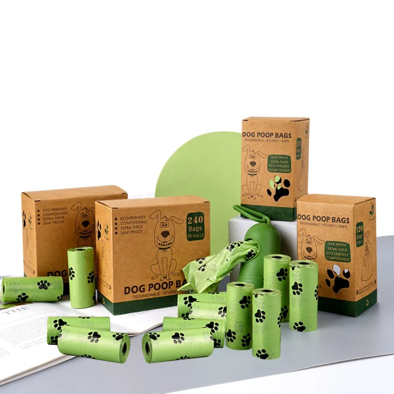 Custom Printed Eco Friendly Dog Poop Bag Biodegradable Compostable Waste Disposal Solution Scent Pet Waste Disposal