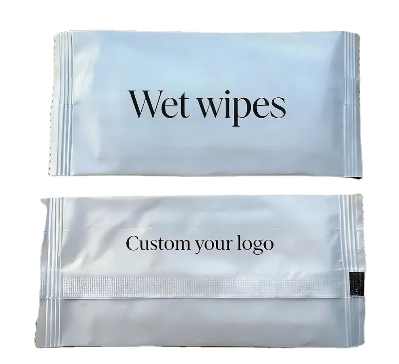 Custom Single Pack Non-Woven Soft Wet Wipes 19x20cm for Personal Household Hotel Use Cleaning Ladies' Wet Wipes