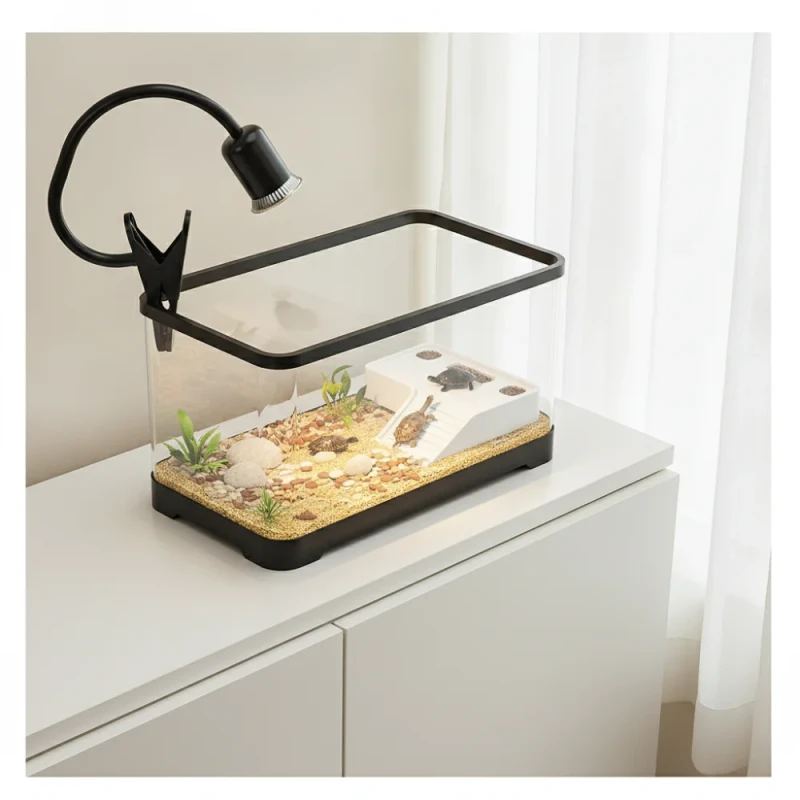 Custom Size Stable Reptile Terrarium Tank Escape-Proof Small Reptile Tank for Gecko Lizard Living Room