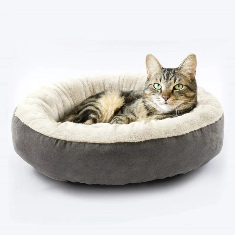 Custom Solid Durable Comfortable Luxury Round Nest Pet Bed Detachable Washing for Small Medium Large Dogs and Cats