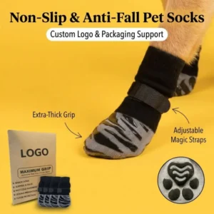 Custom Thick Polyester Knitted Dog Socks Classic Anti-Slip Paw Protector Warm Pet Shoes Friendly to Hot/Cold Pavement