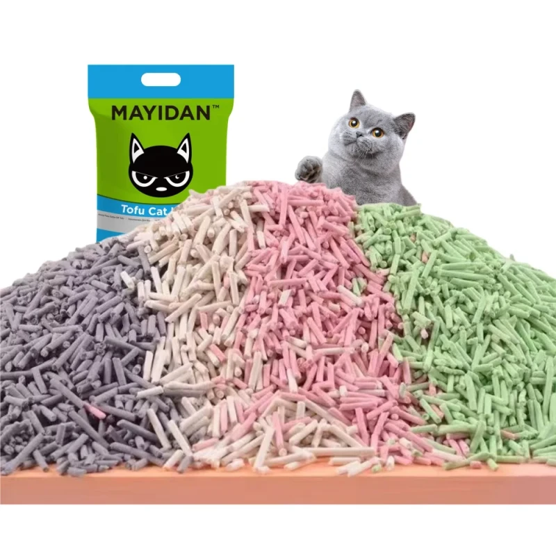 Custom Ultra Absorbent Dust Free Strip Shape Litter 2kg 5kg 10kg Bentonite Tofu Cat Litter Sand