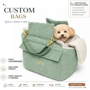 Custom Winter Warm Plush Pet Carrier Bag Cozy Portable Travel Shoulder Tote for Small Dogs Cats Outdoor Walking