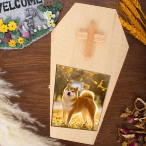 Custom Wood Urn Pet Modern MDF Dog and Cat Urn Handmade Pet Cremation Coffin with Patterns Funeral Memorial Supplies