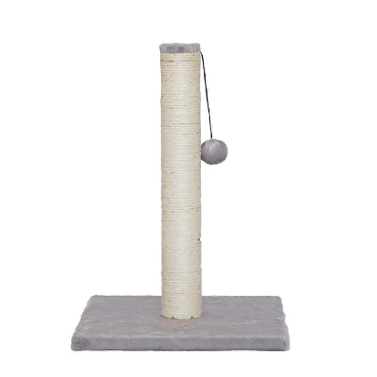 Custom Wooden Cat Furniture Sisal Scratching Durable Condo Cat Scratcher Post Tree with Play Ball Toy
