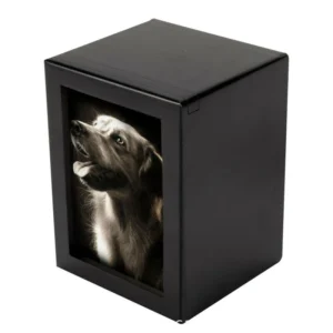 Custom Wooden Pet Memorial Keepsake Urns Photo Box Pet Cremation Urns for Memory and Collection