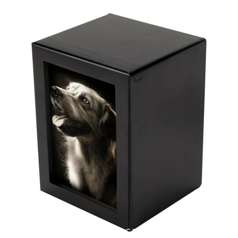 Custom Wooden Pet Memorial Keepsake Urns Photo Box Pet Cremation Urns for Memory and Collection
