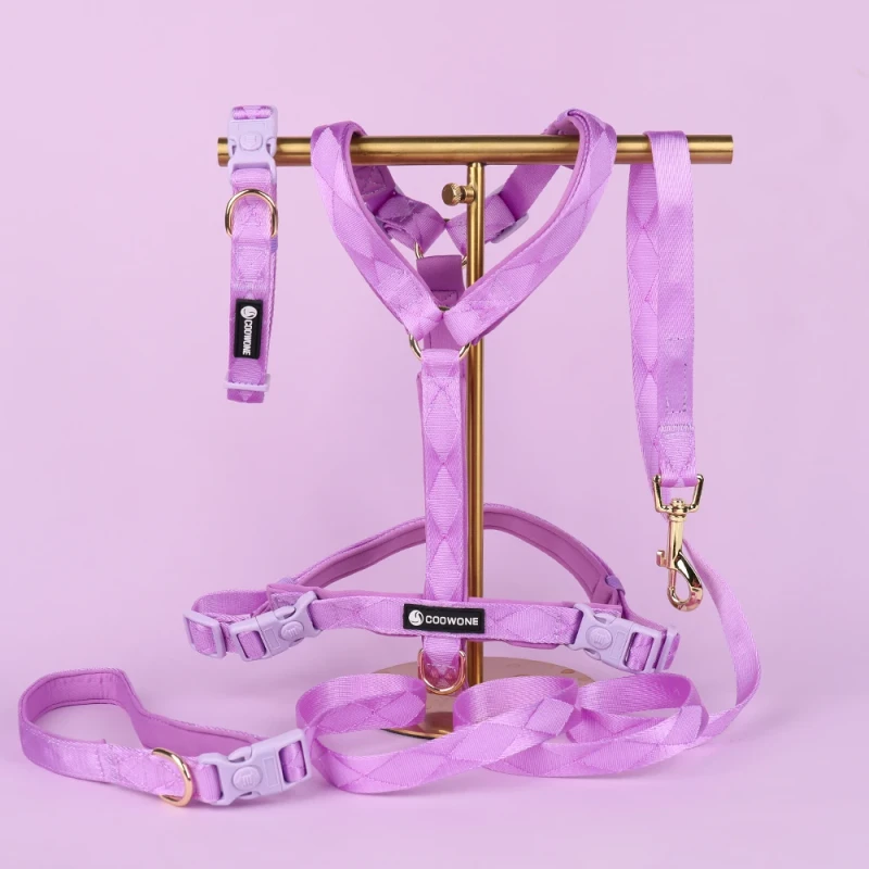 Custom Y Shape Dog Harness Luxury Pet Collars and Leash Geschirr Hund Adjustable Dog Harness No Pull Dog Harness Leash Set