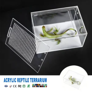 Customizable Acrylic Reptile Enclosure Ventilated Habitat for Tarantula Scorpion Isopod Reptile Breeding Box
