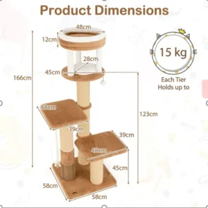 Customizable Cat Tree Scratcher Eco friendly 4 Level Indoor Outdoor Space Saving Sisal Wool Mat House Carton Simple Modern