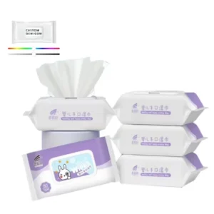 Customizable Custom Biodegradable Natural Water Disposable Flushable Baby Wet Tissue Wipe 1-120 Pcs Wet Wipe