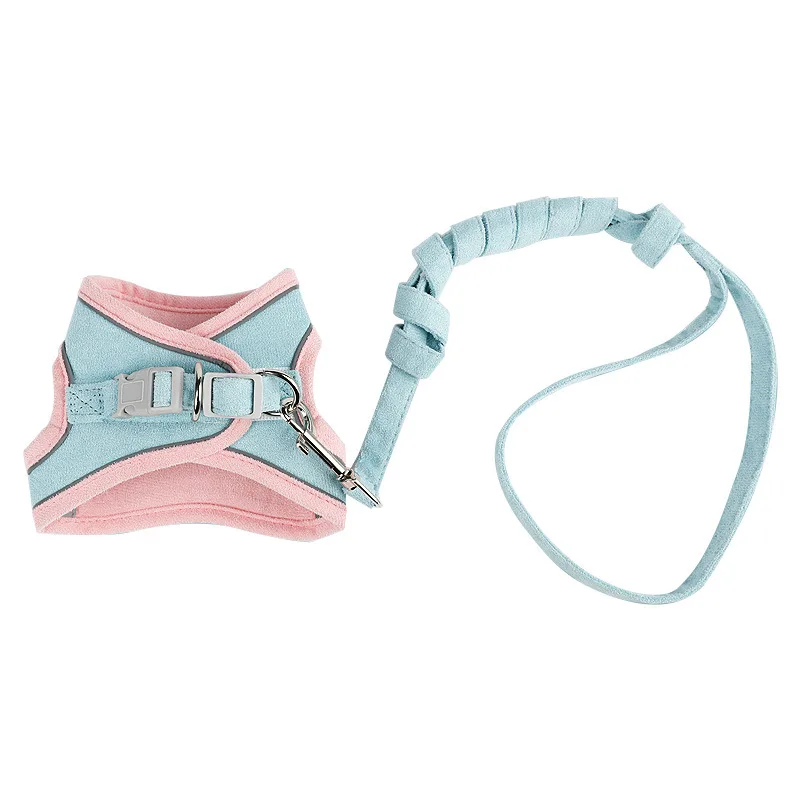 Customizable Eco Friendly Leather and Silicone Fashion Comfortable Adjustable Cat Harness for Small Animal Dogs and Cats