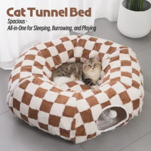 Customizable Eco Friendly Pet Bed S Shape Cat Tunnel Detachable Round House for Cats & Dogs Indoor Use
