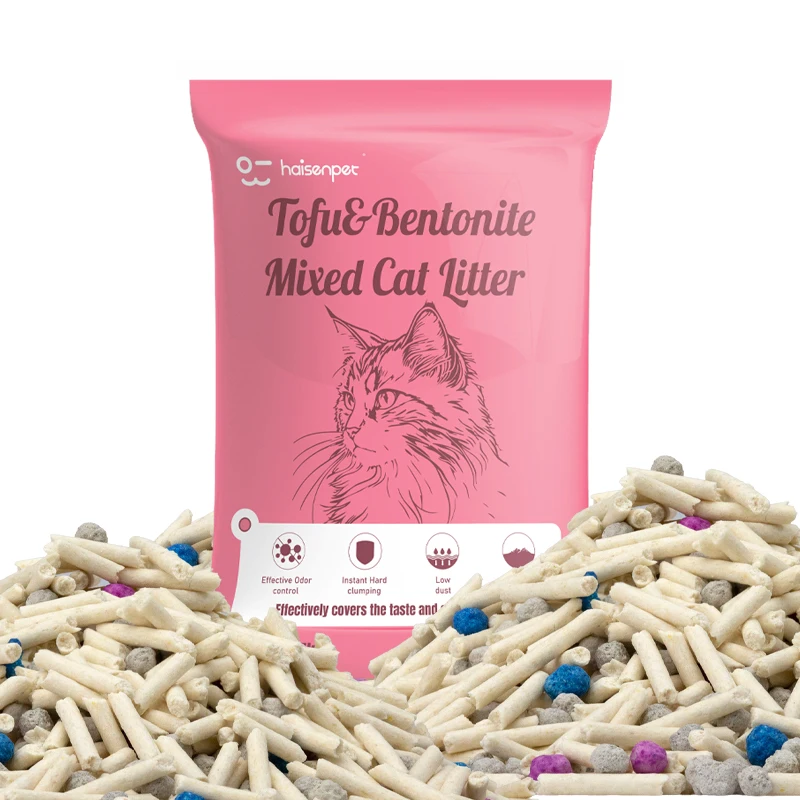 Customizable Mix Ratio Recommend Optimal Formula High Cost Effective Tofu Bentonite Mixed Cat Litter