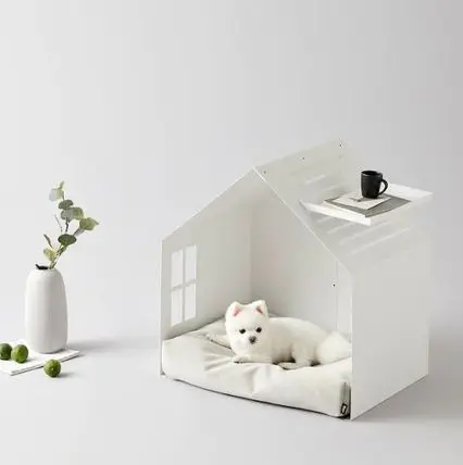 Customizable Modern Metal Pet Furniture Sturdy Dog House with Easy Assembly and Storage Features Pet Shelter