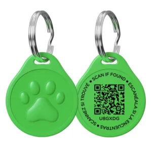 Customizable NFC QR Code Durable Silicone Dog & Cat ID Badge Tag Washable Reusable Waterproof Pet Training Behavior Product