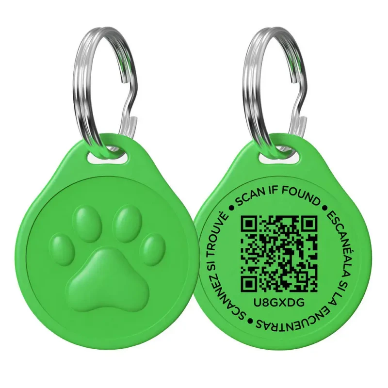 Customizable NFC QR Code Durable Silicone Dog & Cat ID Badge Tag Washable Reusable Waterproof Pet Training Behavior Product