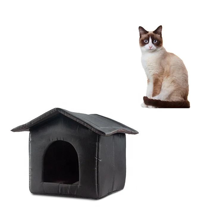 Customizable Pet Furniture ODM Waterproof Oxford Winter Cat Kennel House Portable Foldable Outdoor Shelter for Rescue Stray Pets