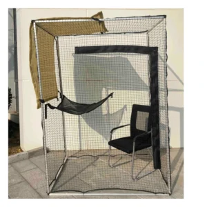 Customizable Size Steel Wire Reinforced Nylon Pet Cage Multipurpose Nylon Mesh Cage Pet Fence Mesh Cage for Cat Protection
