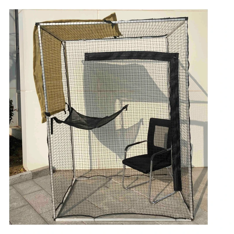 Customizable Size Steel Wire Reinforced Nylon Pet Cage Multipurpose Nylon Mesh Cage Pet Fence Mesh Cage for Cat Protection