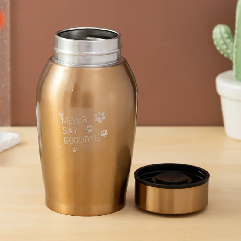 Customizable Stainless Steel Pet Urns for Cats and Dogs Sealed Cremation Urns Pet Funeral Supplies