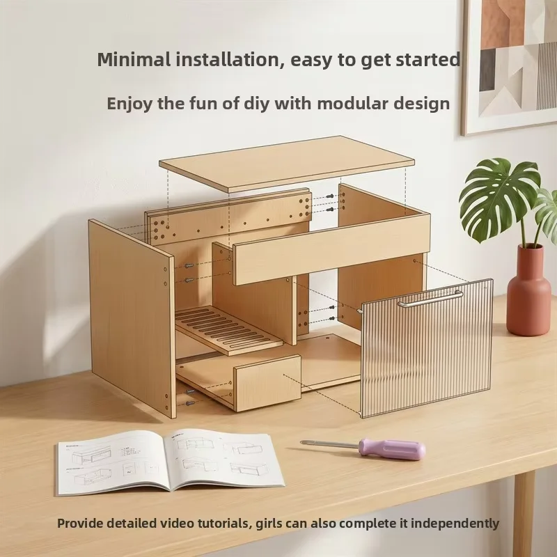 Customizable Wood Cat House Fashion Style Pet Cage Print MDF Workshop Collaboration Encourage Your Creativity My Craftsmanship