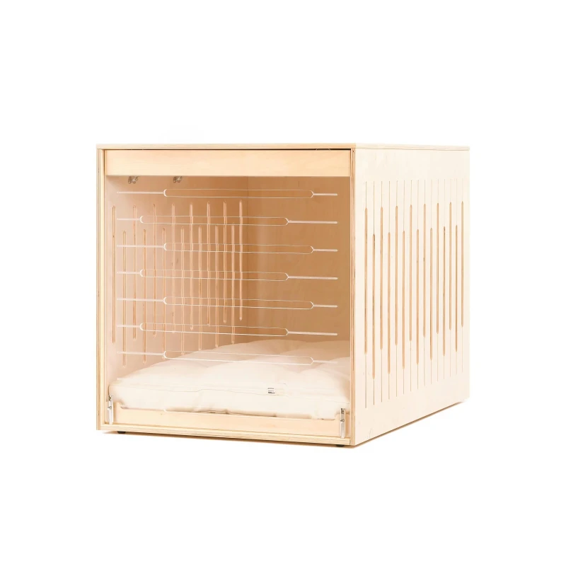 Customizable Wooden Modern Pet House Environmentally Friendly and Durable Simple Design Saves Space Comfortable Breathable