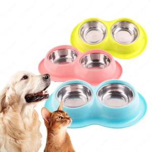 Customization Bottom Non Slip Pet Feeder 30*18.5*6cm Pet Bowl Stainless Steel Dog Bowl for Food and Water