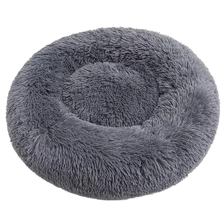 Customization Eco Friendly Soft Cozy Faux Fur Solid Puppy Nest Warm All Seasons Dog Bed Cave Outdoor Use Removable
