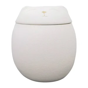 Customize Cat Shape Pet Urns Ceramic Canister Moisture proof Storage Jar Memorial Urn Porcelain Jar Pet Ashes Funeral Supplies