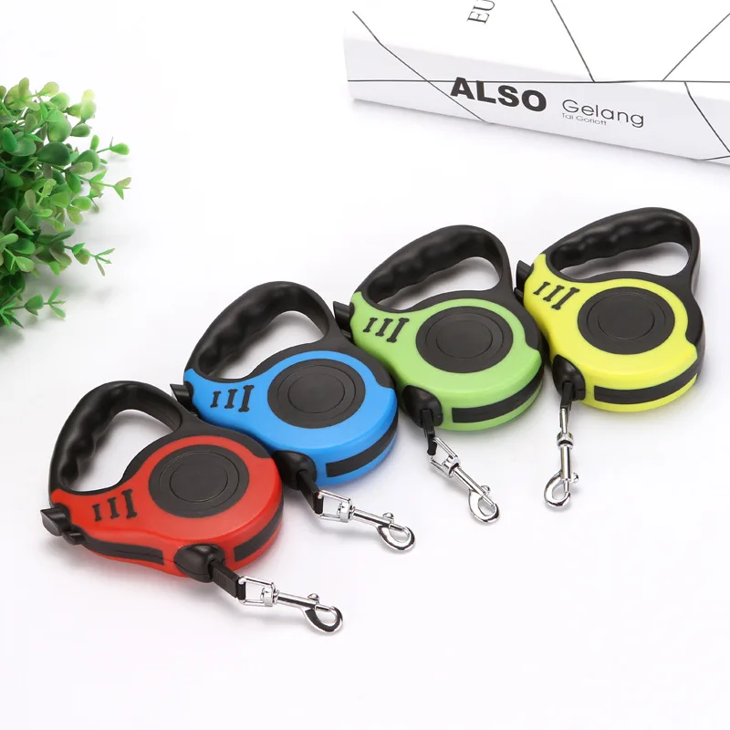 Customize Logo Heavy Duty Adjustable Collars Lead Strap Automatic Pet Retractable Dog Leash