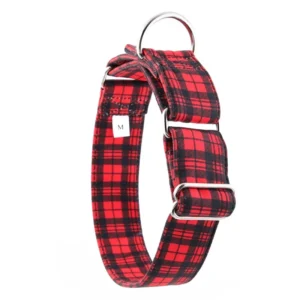 Customized 1.5-2.0 Inch Wide Martingale Pet Dog Collar Durable Training Walking Gear Colorful Pattern Simple Classic