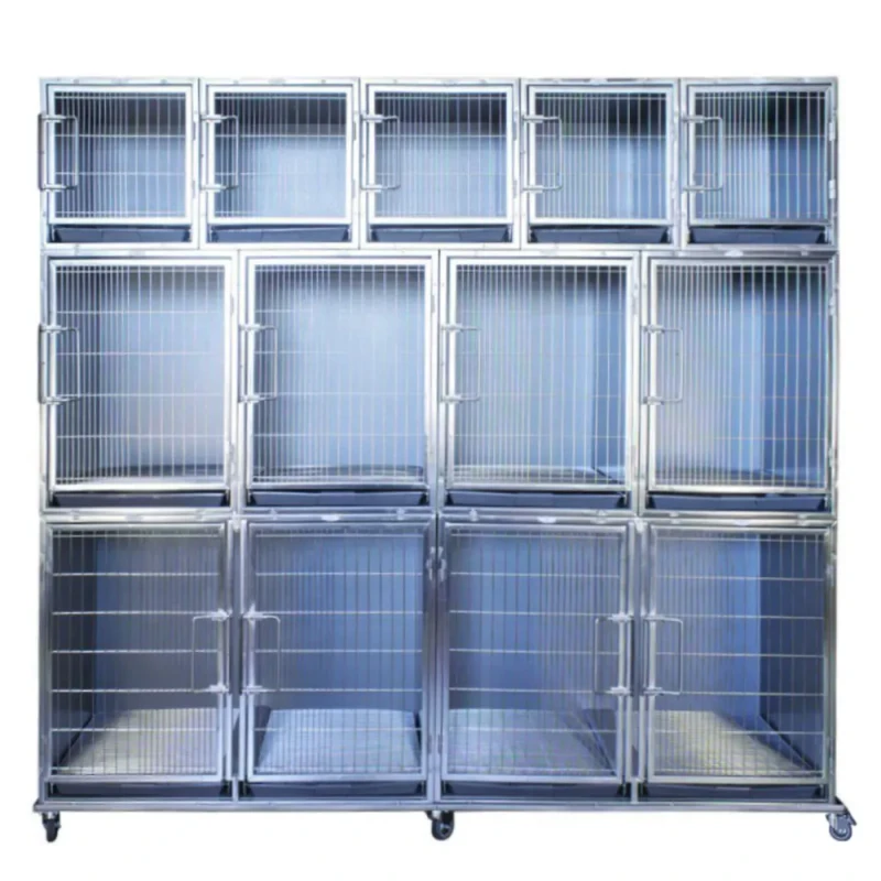 Customized 304 Stainless Steel Veterinary Equipment Stainless Steel Pet Cage
