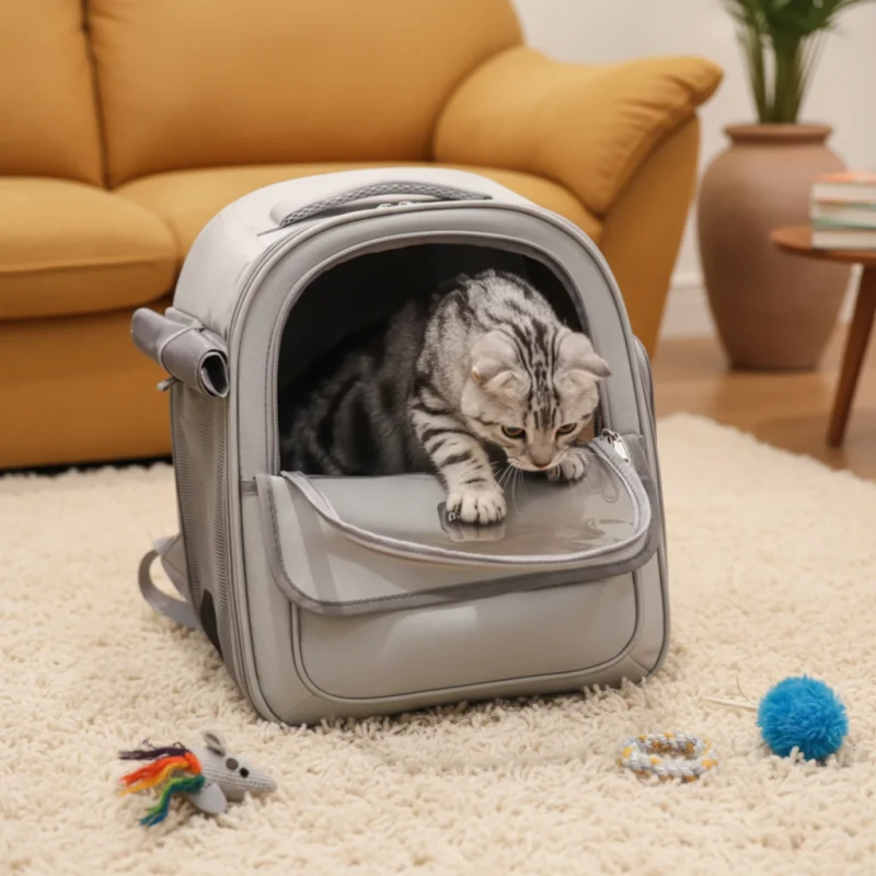 Customized Cat Dog Carriers Soft Sided Collapsible Waterproof Breathable Portable Travel Pet Carrier