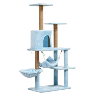 Customized Cat Tree Tower Scratcher with Wool Mat Sustainable Plush and Paper Pet Bed Accessories Pack